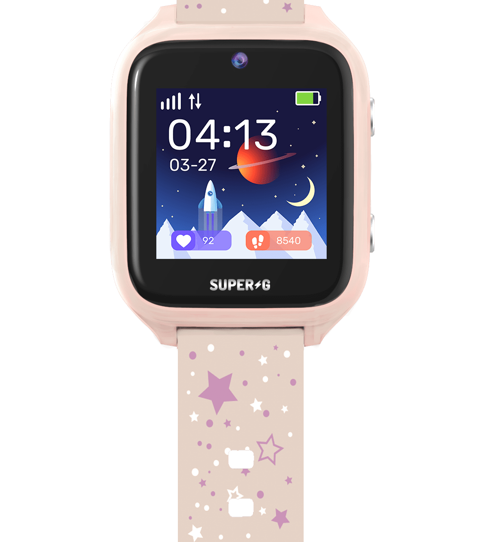 Super-G Active Pro series watchband Pink Stars 