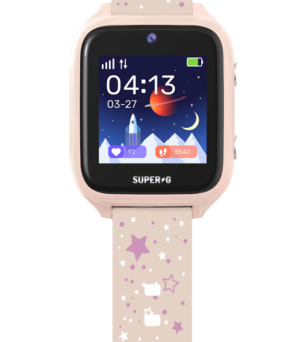 Super-G Active Pro series watchband Pink Stars 